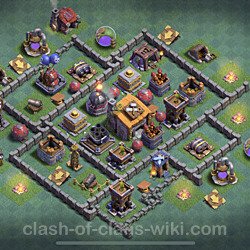 Best Builder Hall Level 6 Anti 2 Stars Base with Link - Copy Design - BH6, #57