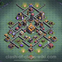 Diseño de aldea con Taller del Constructor nivel 6 Copiar - Perfecta COC Clash of Clans Base + Enlace, #58