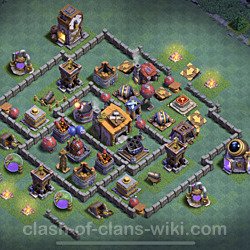 Best Builder Hall Level 6 Anti Everything Base with Link - Copy Design - BH6, #59