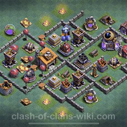 Best Builder Hall Level 6 Base with Link - Clash of Clans - BH6 Copy, #60