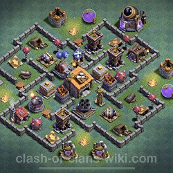 Best Builder Hall Level 6 Anti 2 Stars Base with Link - Copy Design - BH6, #64
