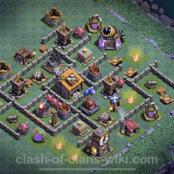 Unbeatable Builder Hall Level 6 Base with Link - Copy Design - BH6, #69