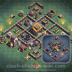 Best Builder Hall Level 6 Anti 2 Stars Base with Link - Copy Design 2022 - BH6, #73