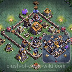 Best Builder Hall Level 6 Anti 2 Stars Base with Link - Copy Design 2022 - BH6, #78