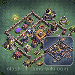 Best Builder Hall Level 6 Anti Everything Base with Link - Copy Design 2022 - BH6, #81