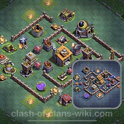 Best Builder Hall Level 6 Anti 3 Stars Base with Link - Copy Design 2022 - BH6, #82