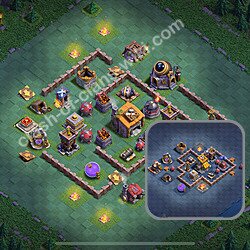 Best Builder Hall Level 6 Anti 3 Stars Base with Link - Copy Design 2026 - BH6, #82
