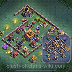 Best Builder Hall Level 6 Anti 3 Stars Base with Link - Copy Design 2025 - BH6, #84