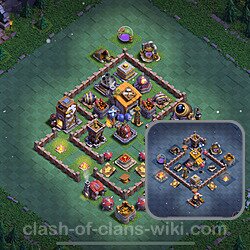 Best Builder Hall Level 6 Anti 2 Stars Base with Link - Copy Design 2022 - BH6, #85