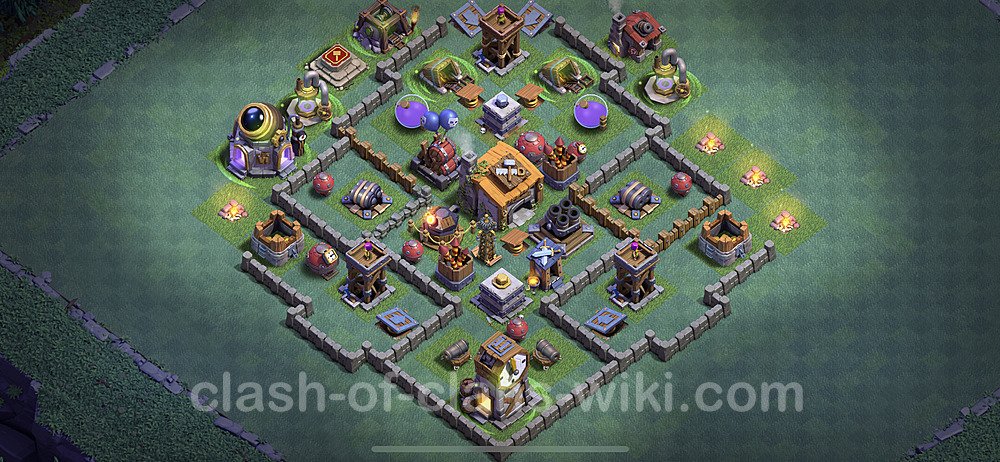 Unbeatable Builder Hall Level 6 Base with Link - Copy Design - BH6, #13