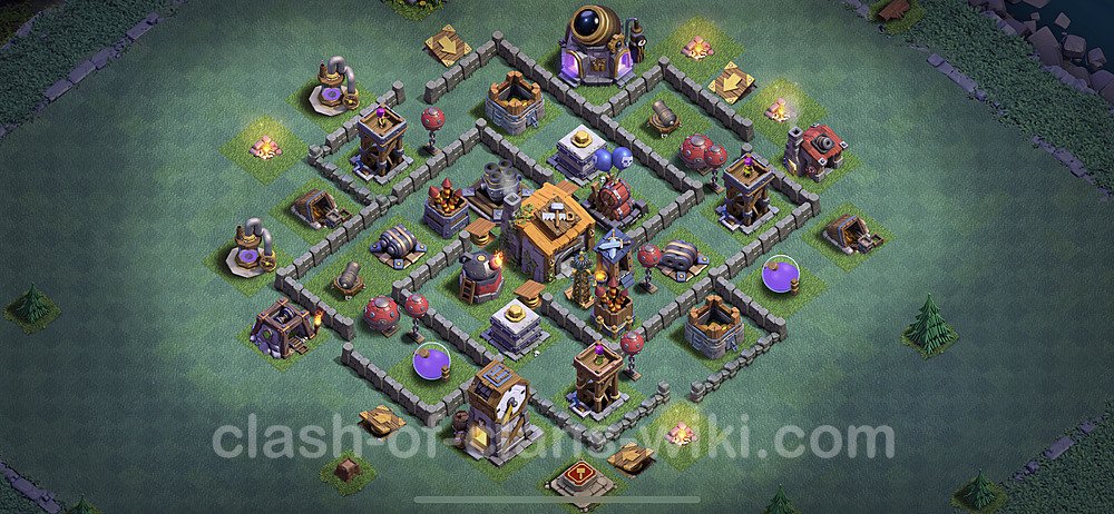 Unbeatable Builder Hall Level 6 Base with Link - Copy Design - BH6, #16