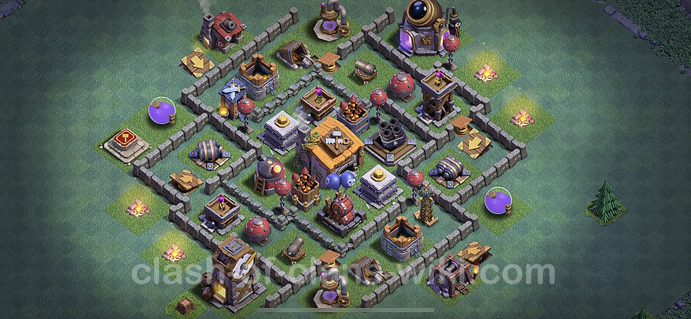 Best Builder Hall Level 6 Anti 2 Stars Base with Link - Copy Design - BH6, #17