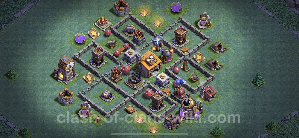 Diseño de aldea con Taller del Constructor nivel 6 Copiar - Perfecta COC Clash of Clans Base + Enlace, #20
