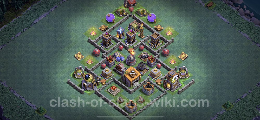 Best Builder Hall Level 6 Anti Everything Base with Link - Copy Design - BH6, #54