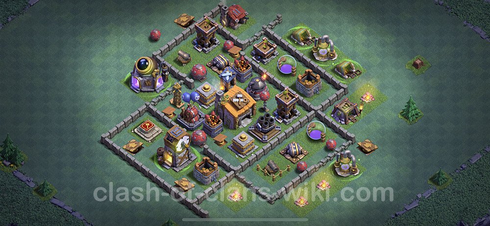 Best Builder Hall Level 6 Base with Link - Clash of Clans - BH6 Copy, #55