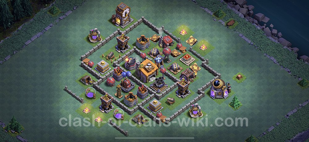 Best Builder Hall Level 6 Anti Everything Base with Link - Copy Design - BH6, #59
