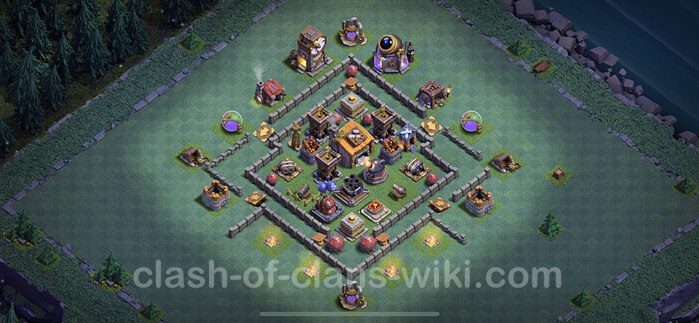 Best Builder Hall Level 6 Anti 2 Stars Base with Link - Copy Design - BH6, #62