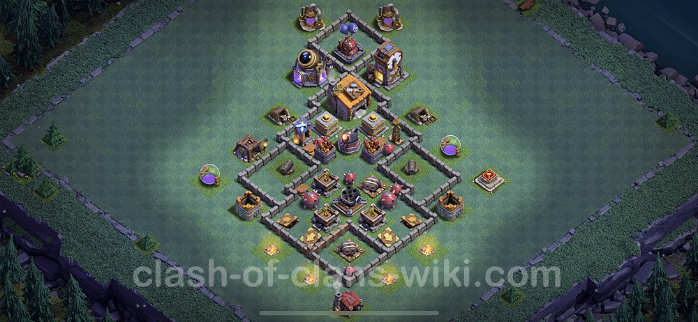 Diseño de aldea con Taller del Constructor nivel 6 Copiar - Perfecta COC Clash of Clans Base + Enlace, #66