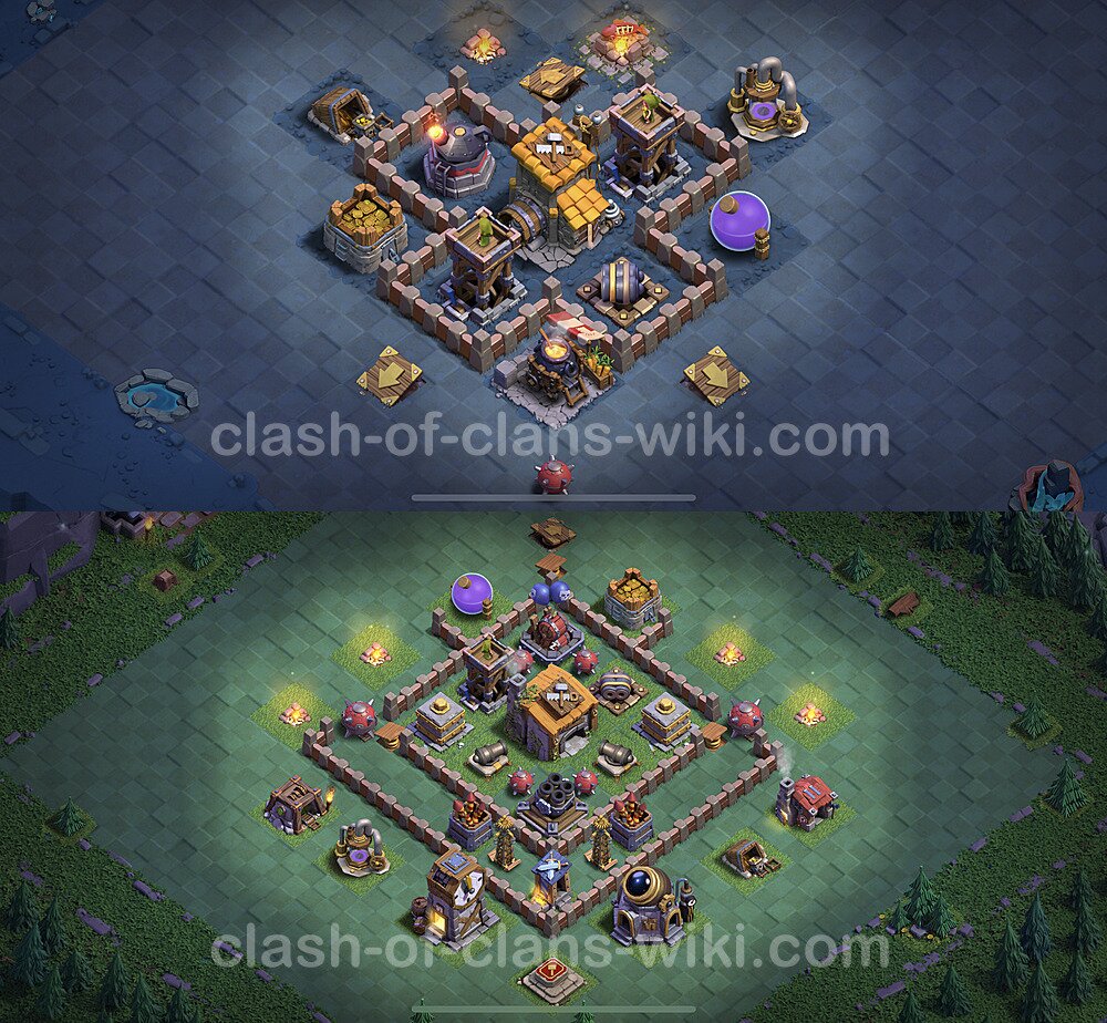 Best Builder Hall Level 6 Anti 2 Stars Base with Link - Copy Design 2023 - BH6, #78