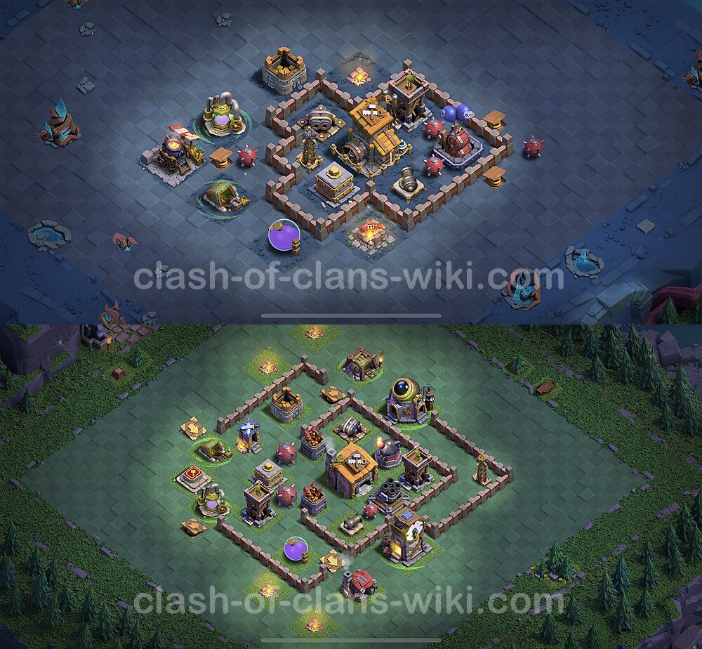 Best Builder Hall Level 6 Anti 3 Stars Base with Link - Copy Design 2023 - BH6, #82
