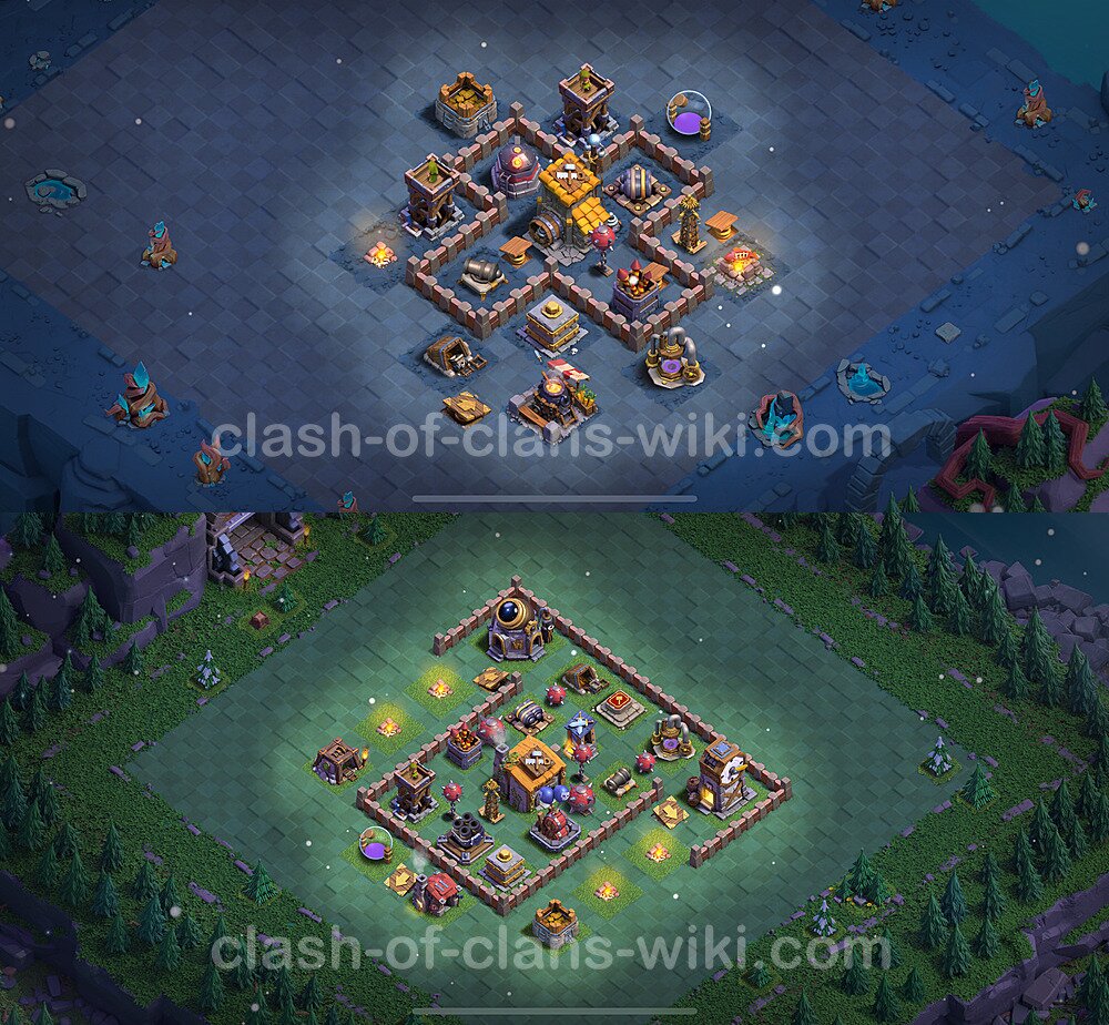 Best Builder Hall Level 6 Anti 3 Stars Base with Link - Copy Design 2024 - BH6, #84