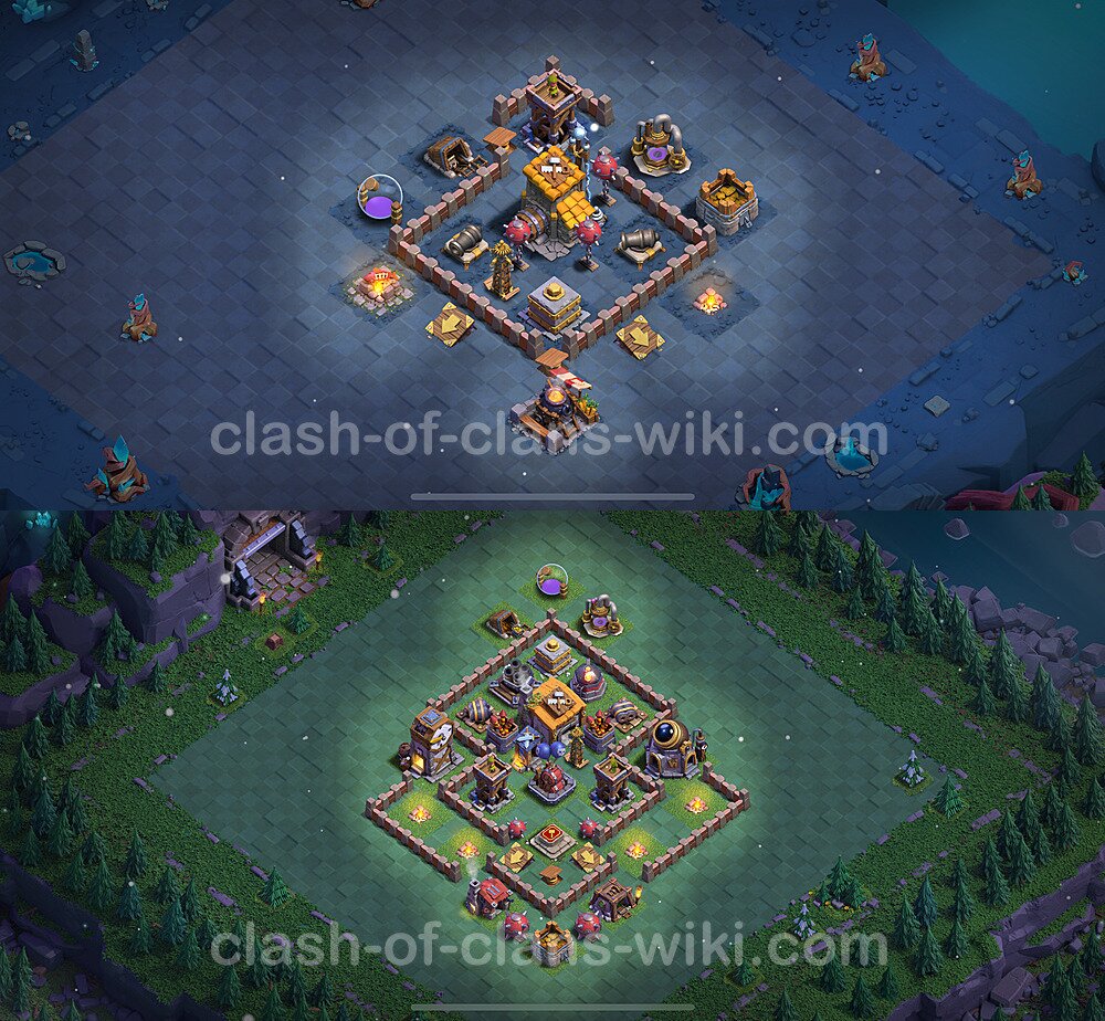 Best Builder Hall Level 6 Anti 2 Stars Base with Link - Copy Design 2024 - BH6, #85