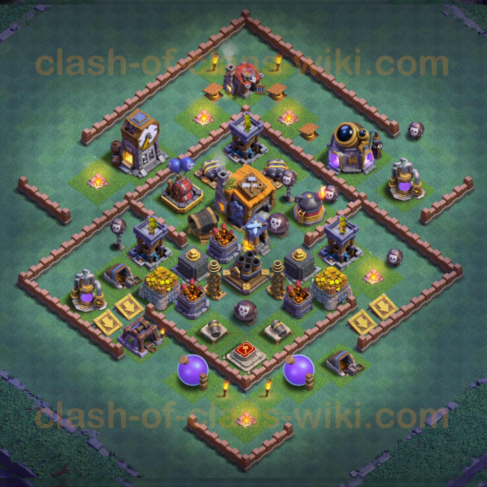 Best Builder Hall Level 7 Base Clash Of Clans Bh7 2