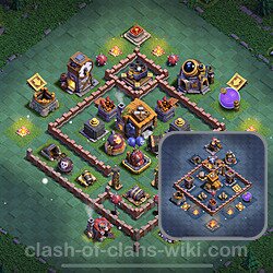 Best Builder Hall Level 7 Anti 2 Stars Base with Link - Copy Design 2024 - BH7, #117
