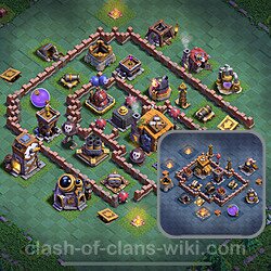 Best Builder Hall Level 7 Anti Everything Base with Link - Copy Design 2024 - BH7, #159