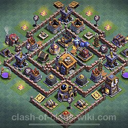 Best Builder Hall Level 7 Anti 3 Stars Base with Link - Copy Design - BH7, #16