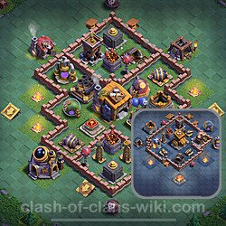 Best Builder Hall Level 7 Anti 3 Stars Base with Link - Copy Design 2024 - BH7, #164