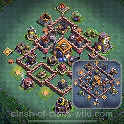 Best Builder Hall Level 7 Anti 2 Stars Base with Link - Copy Design 2024 - BH7, #166