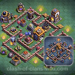 Best Builder Hall Level 7 Anti 3 Stars Base with Link - Copy Design 2024 - BH7, #168