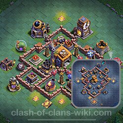 Best Builder Hall Level 7 Anti 2 Stars Base with Link - Copy Design 2024 - BH7, #173