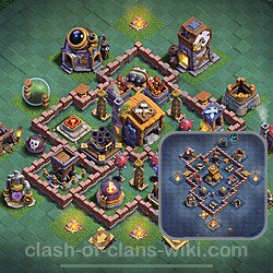 Base Sala del Costruttore livello 7 + Link - Anti 2 Stelle Disposizione Villaggio COC 2025, #173