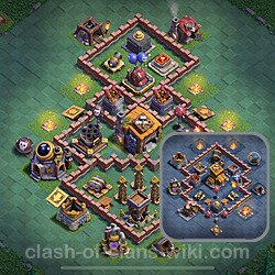 Base Sala del Costruttore livello 7 + Link - Anti Tutto Disposizione Villaggio COC 2025, #175