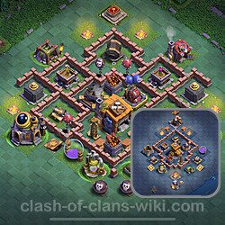 Base Sala del Costruttore livello 7 + Link - Anti 3 Stelle Disposizione Villaggio COC 2025, #176
