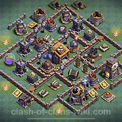 Diseño de aldea con Taller del Constructor nivel 7 Copiar - Perfecta COC Clash of Clans Base + Enlace, #23