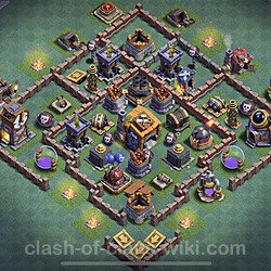 Unbeatable Builder Hall Level 7 Base with Link - Copy Design - BH7, #24