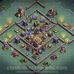 Best Builder Hall Level 7 Anti Everything Base with Link - Copy Design - BH7, #25