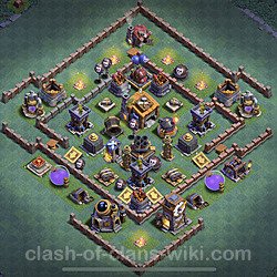 Diseño de aldea con Taller del Constructor nivel 7 Copiar - Perfecta COC Clash of Clans Base + Enlace, #26