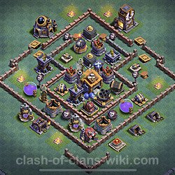 Diseño de aldea con Taller del Constructor nivel 7 Copiar - Perfecta COC Clash of Clans Base + Enlace, #29