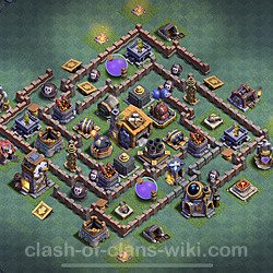 Best Builder Hall Level 7 Anti 2 Stars Base with Link - Copy Design - BH7, #32