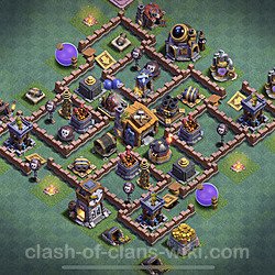 Unbeatable Builder Hall Level 7 Base with Link - Copy Design - BH7, #37