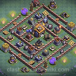 Best Builder Hall Level 7 Max Levels Base with Link - Copy Design - BH7, #38