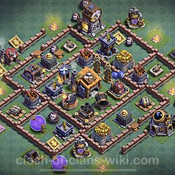 Best Builder Hall Level 7 Anti 2 Stars Base with Link - Copy Design - BH7, #40