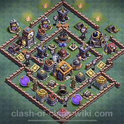 Best Builder Hall Level 7 Anti 2 Stars Base with Link - Copy Design - BH7, #41