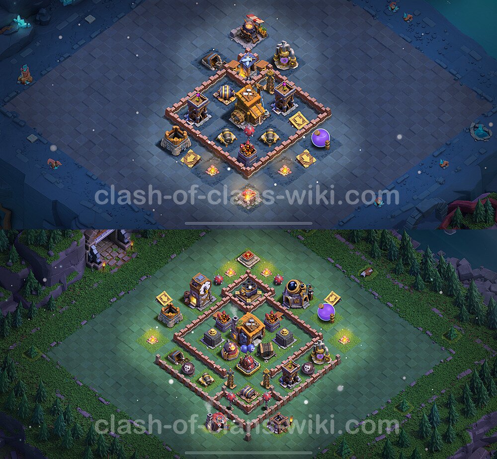 Best Builder Hall Level 7 Anti 2 Stars Base with Link - Copy Design 2024 - BH7, #117