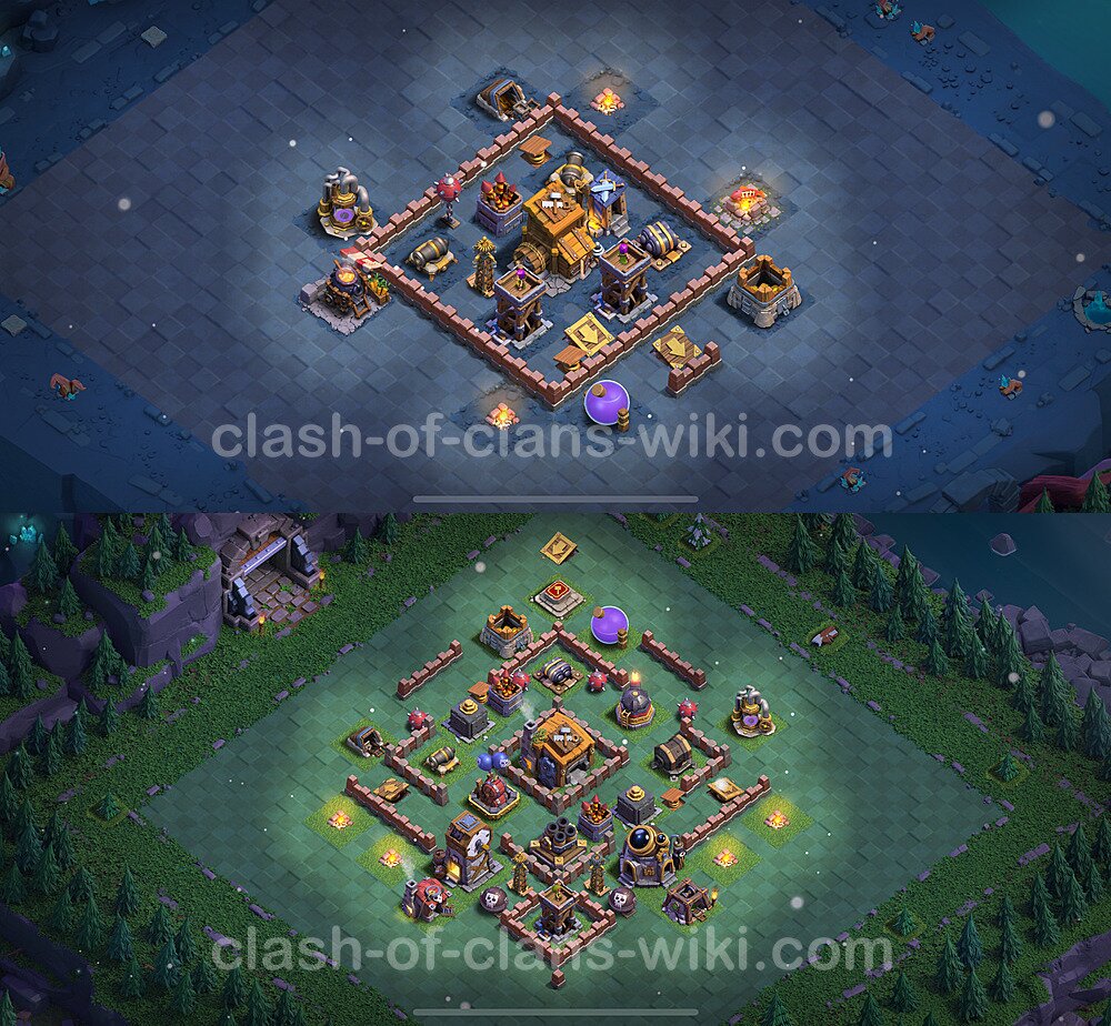Best Builder Hall Level 7 Anti 2 Stars Base with Link - Copy Design 2024 - BH7, #118