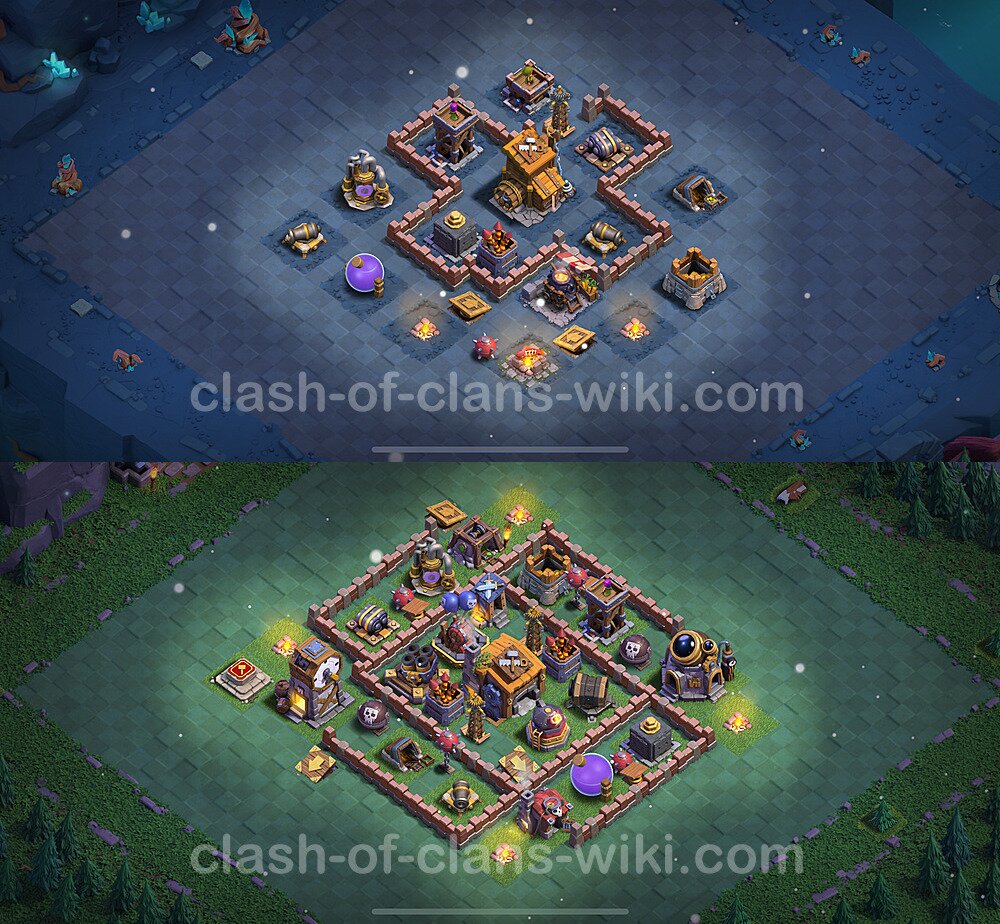 Best Builder Hall Level 7 Anti 2 Stars Base with Link - Copy Design 2024 - BH7, #139